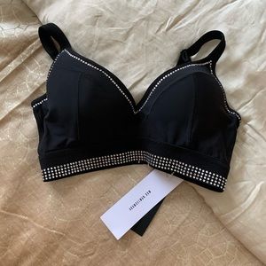 Adam Selman Sport Crystal PushUp Sport Bra